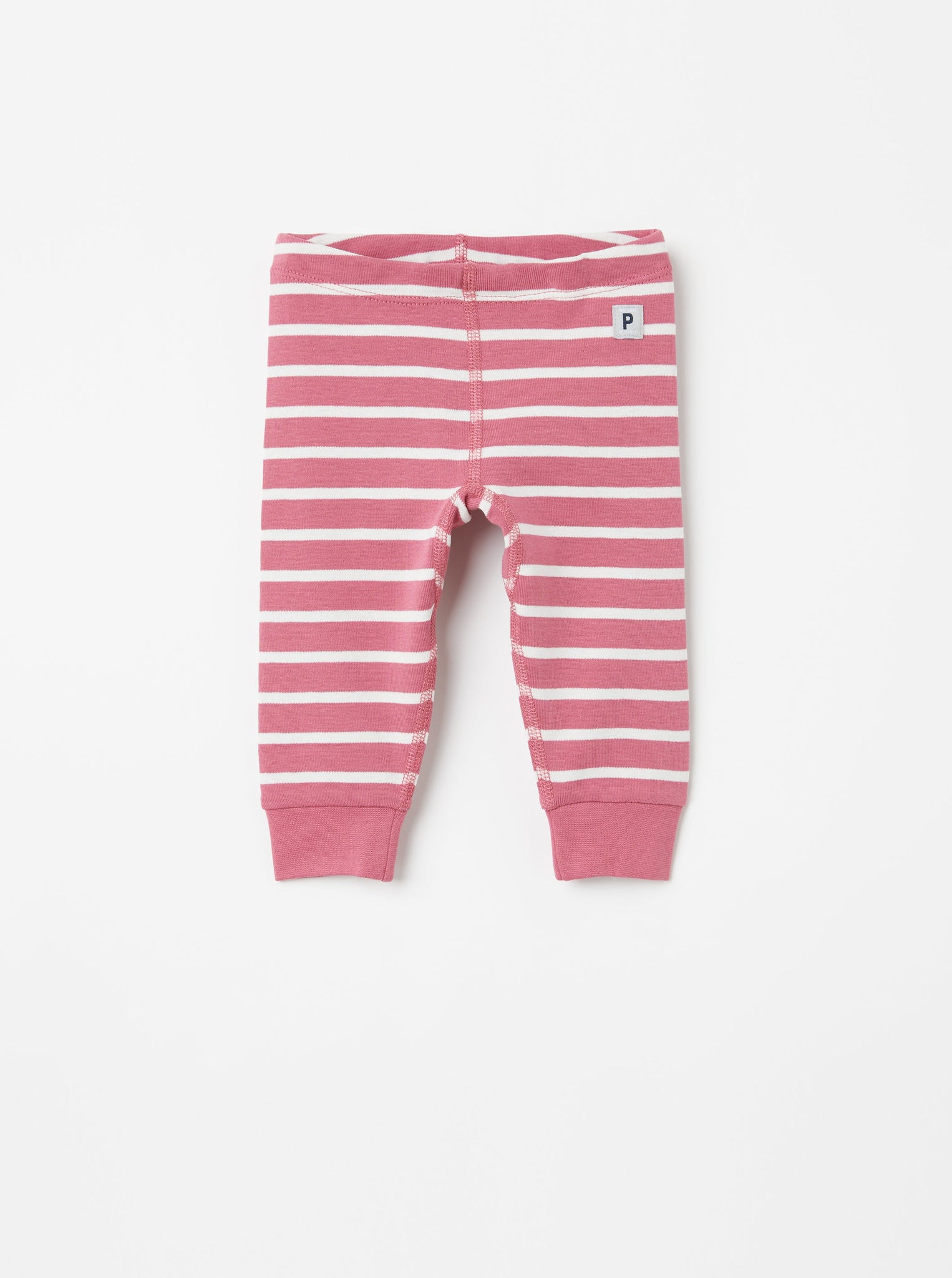 Organic Cotton Pink Baby Leggings from the Polarn O. Pyret Kidswear collection. Nordic kids clothes made from sustainable sources.