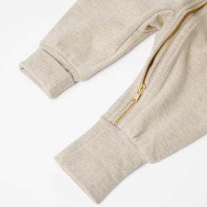 Organic Cotton Beige Baby All-In-One from the Polarn O. Pyret Kidswear collection. Nordic kids clothes made from sustainable sources.