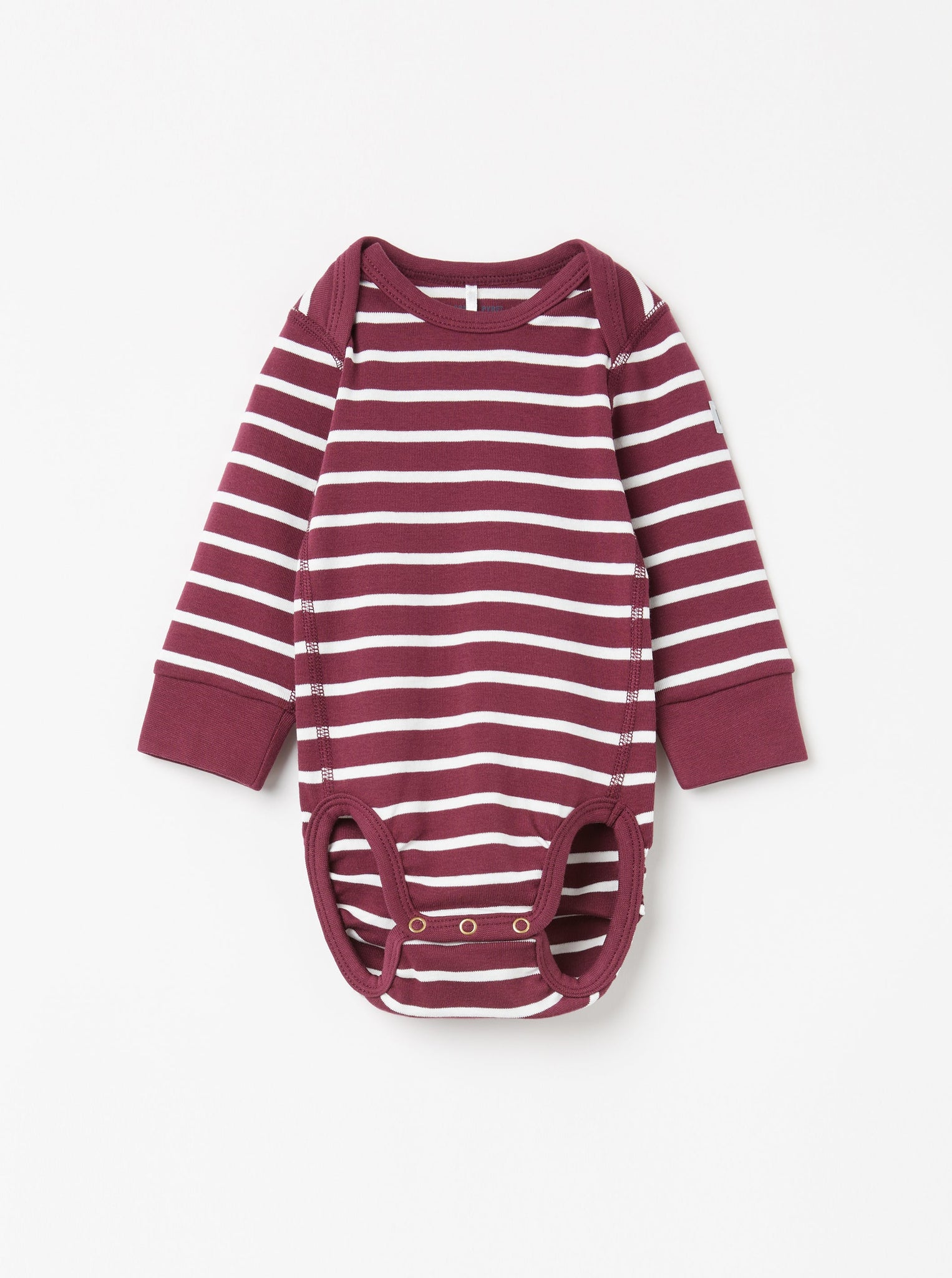 Organic Cotton Burgundy Baby Bodysuit from the Polarn O. Pyret Kidswear collection. Nordic kids clothes made from sustainable sources.
