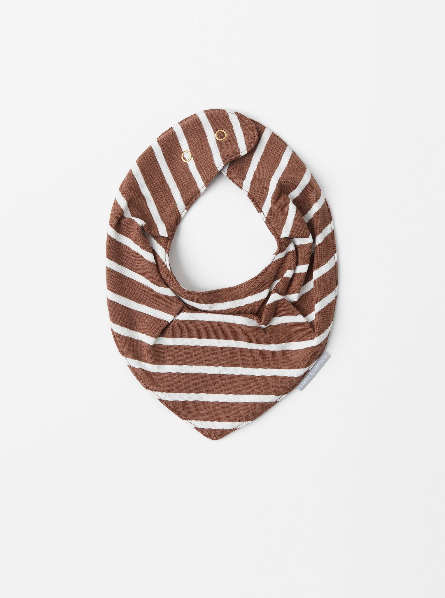 Organic Cotton Brown Baby Bib from the Polarn O. Pyret Kidswear collection. Clothes made using sustainably sourced materials.