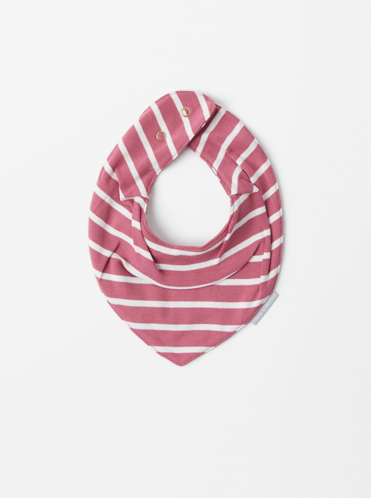 Organic Cotton Pink Baby Bib from the Polarn O. Pyret Kidswear collection. Nordic kids clothes made from sustainable sources.