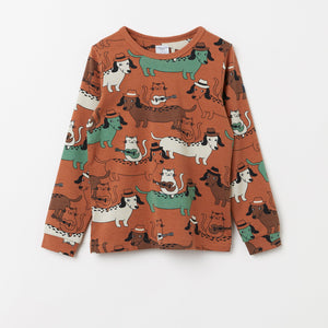 Sausage Dog Print Kids Top from the Polarn O. Pyret Kidswear collection. Nordic kids clothes made from sustainable sources.