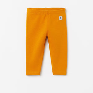 Organic Cotton Yellow Baby Leggings from the Polarn O. Pyret Kidswear collection. The best ethical kids clothes