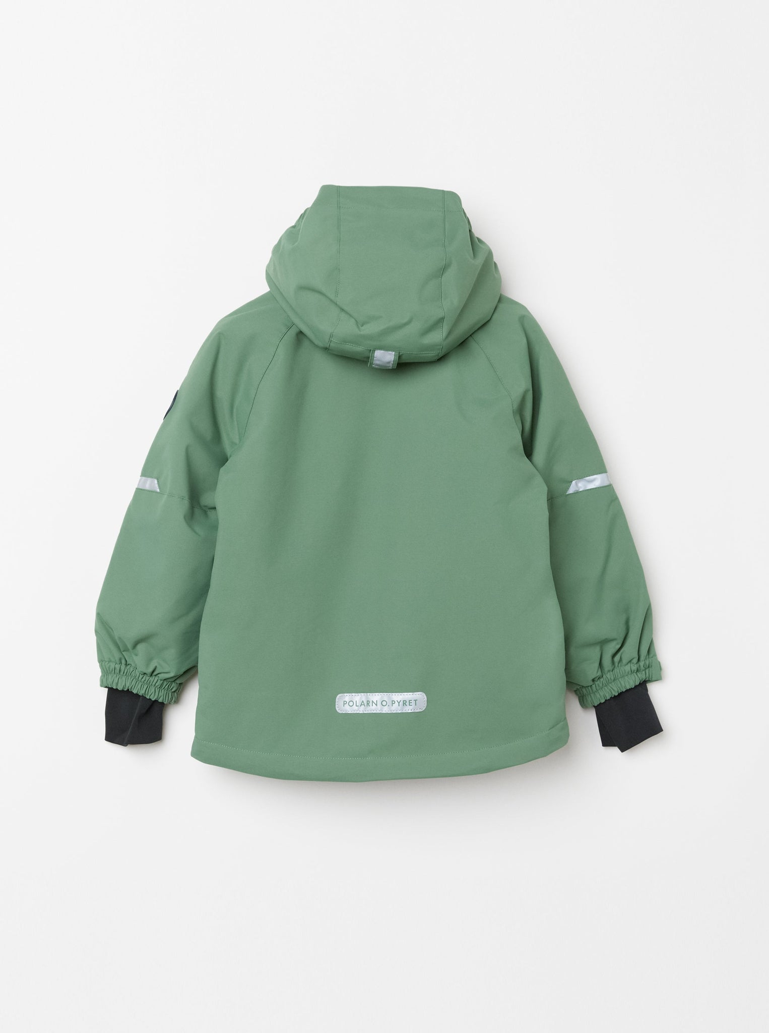 Padded Green Kids Waterproof Coat from the Polarn O. Pyret kidswear collection. Quality kids clothing made to last.