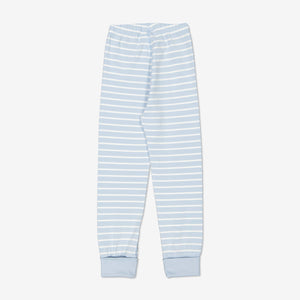 Organic Cotton Striped Blue Kids Pyjamas from Polarn O. Pyret Kidswear. Ethically made and sustainably sourced materials.