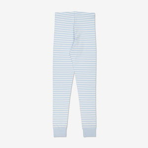 Organic Cotton Striped Blue Adult Pyjamas from Polarn O. Pyret Kidswear. Made using sustainable sourced materials.