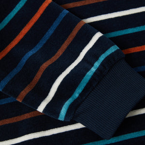 Striped Navy Velour Kids Top from the Polarn O. Pyret kidswear collection. The best ethical kids clothes