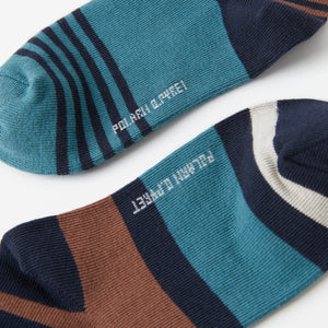 Blue Kids Socks Multipack from the Polarn O. Pyret kidswear collection. Clothes made using sustainably sourced materials.