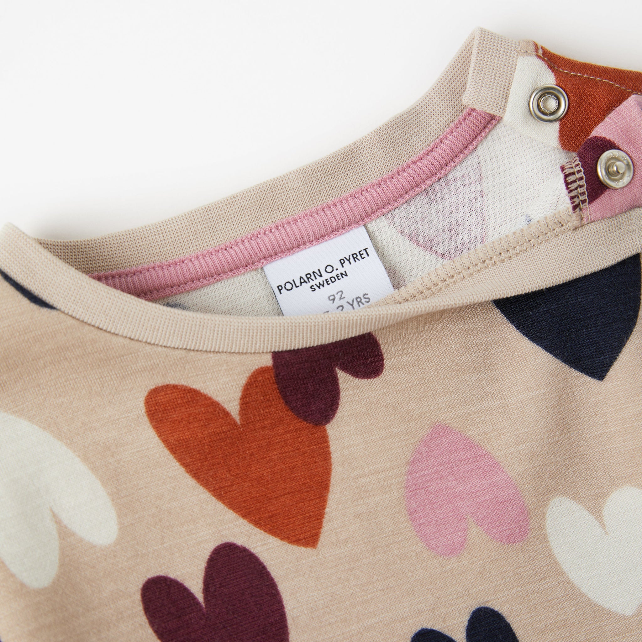 Heart Print Girls Dress from the Polarn O. Pyret kidswear collection. Clothes made using sustainably sourced materials.