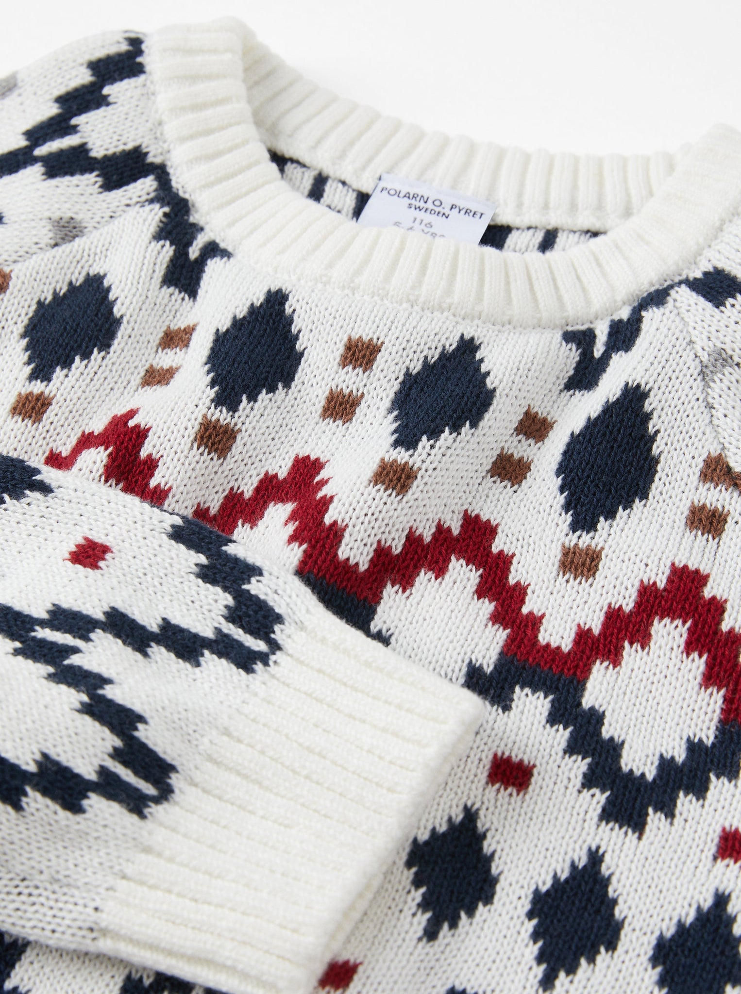 Organic Cotton Kids Christmas Jumper from the Polarn O. Pyret kidswear collection. Ethically produced kids clothing.