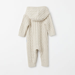 Organic Cotton Knitted Baby All In One from the Polarn O. Pyret baby collection. Made using 100% GOTS Organic Cotton