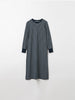 Striped Navy Adult Nightdress from the Polarn O. Pyret adult collection. Adult nightwear from sustainably sourced materials
