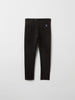 Organic Cotton Kids Black Leggings from the Polarn O. Pyret kidswear collection. Nordic kids clothes made from sustainable sources.