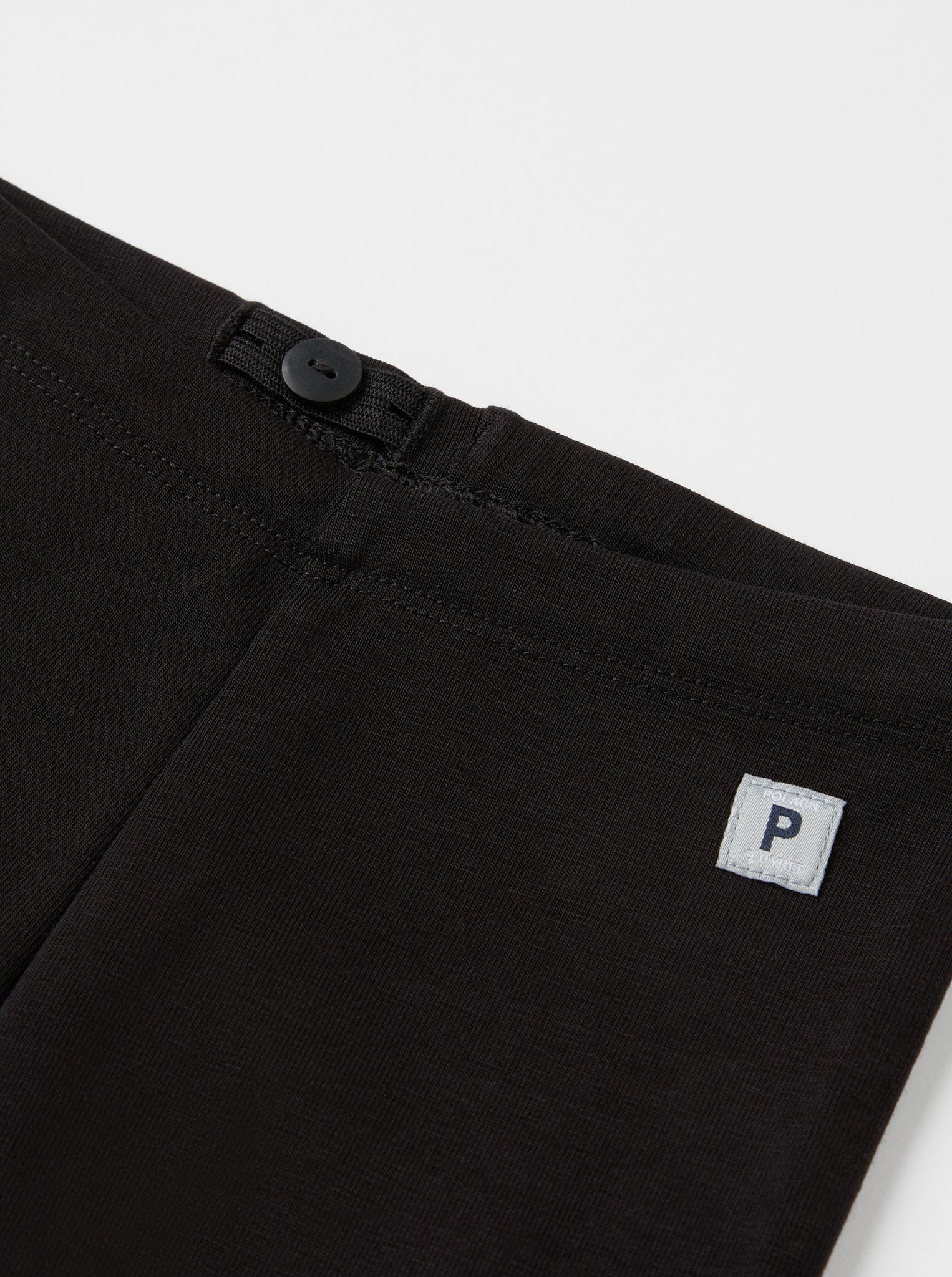 Organic Cotton Baby Black Leggings from the Polarn O. Pyret babywear collection. Nordic kids clothes made from sustainable sources.