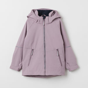 Kids Purple Shell Jacket from the Polarn O. Pyret outerwear collection. The best ethical kids outerwear.