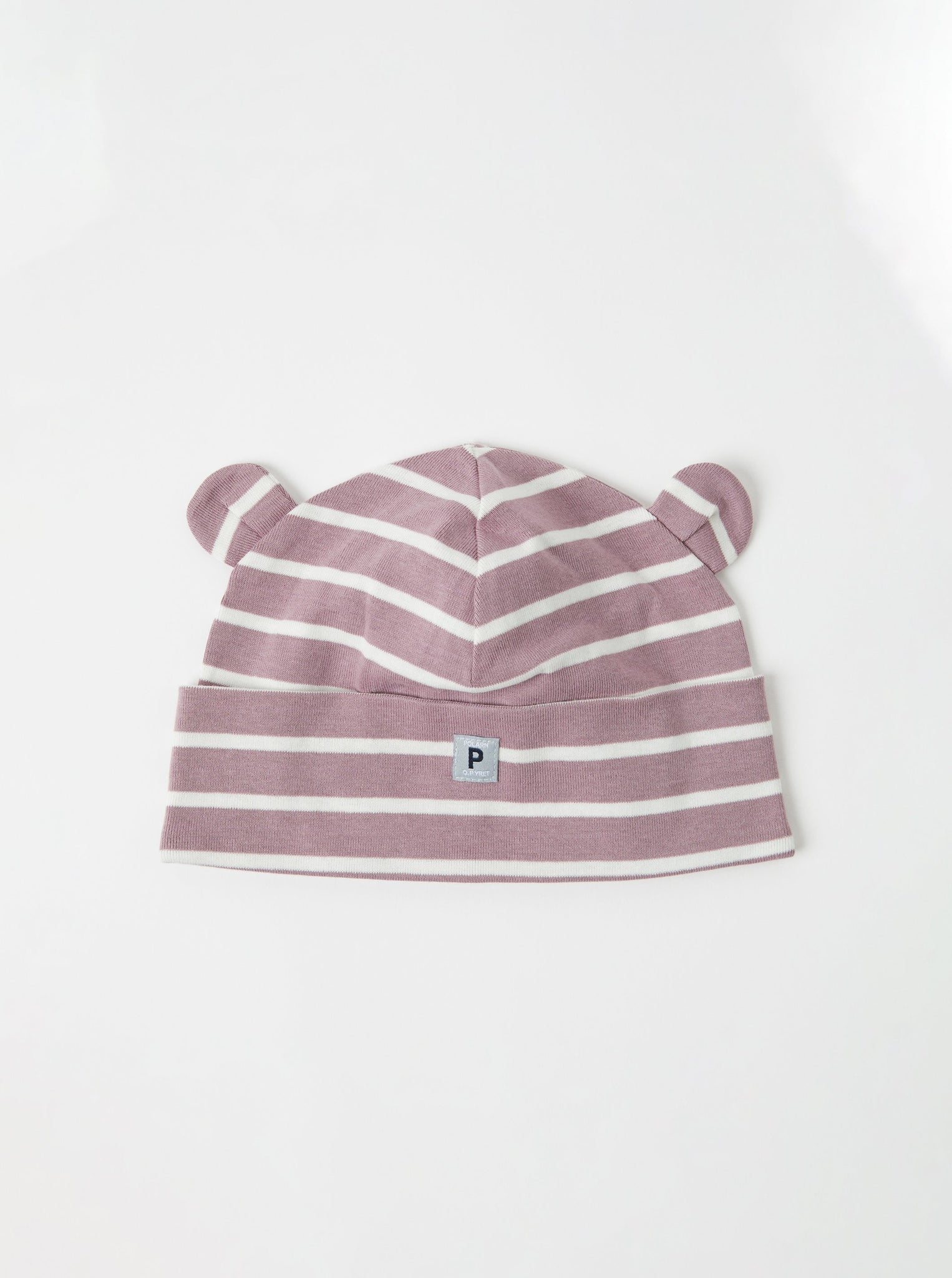 Organic Cotton Purple Baby Beanie Hat from the Polarn O. Pyret babywear collection. Nordic baby clothes made from sustainable sources.