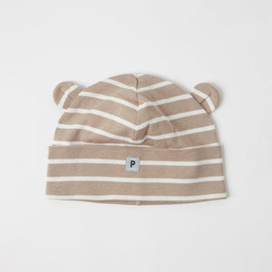 Organic Cotton Green Baby Beanie Hat from the Polarn O. Pyret babywear collection. Ethically produced baby clothing.