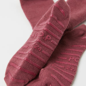 Merino Wool Red Antislip Kids Socks from the Polarn O. Pyret kidswear collection. Clothes made using sustainably sourced materials.