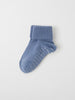 Merino Wool Blue Antislip Kids Socks from the Polarn O. Pyret kidswear collection. Nordic kids clothes made from sustainable sources.