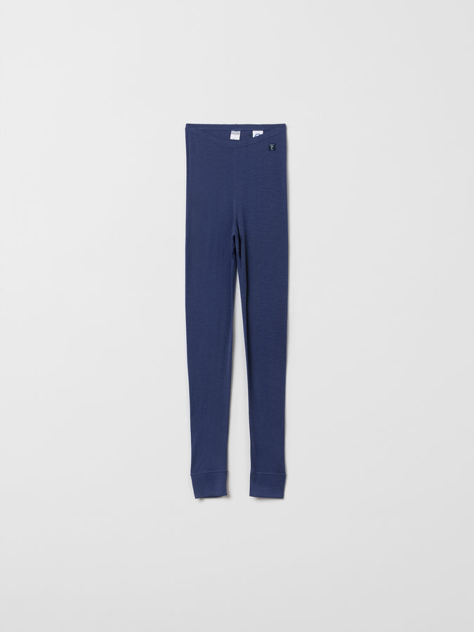 Blue Adult Merino Wool Long Johns from the Polarn O. Pyret outerwear collection. The best ethical kids outerwear.