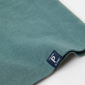 Merino Wool Green Kids Snood from the Polarn O. Pyret outerwear collection. Kids outerwear made from sustainably source materials