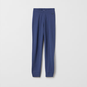 Blue Adult Terry Wool Trousers from the Polarn O. Pyret outerwear collection. Kids outerwear made from sustainably source materials