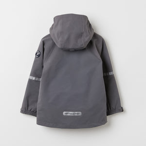 Kids Grey Waterproof Shell Jacket from the Polarn O. Pyret outerwear collection. Quality kids clothing made to last.