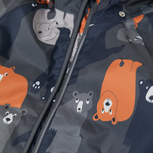 Kids Grey Lightweight Shell Jacket from the Polarn O. Pyret outerwear collection. Ethically produced kids outerwear.