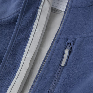 Blue Waterproof Kids Fleece Jacket from the Polarn O. Pyret outerwear collection. Made using ethically sourced materials.