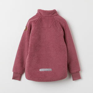 Pink Kids Sherpa Fleece Jacket from the Polarn O. Pyret outerwear collection. The best ethical kids outerwear.