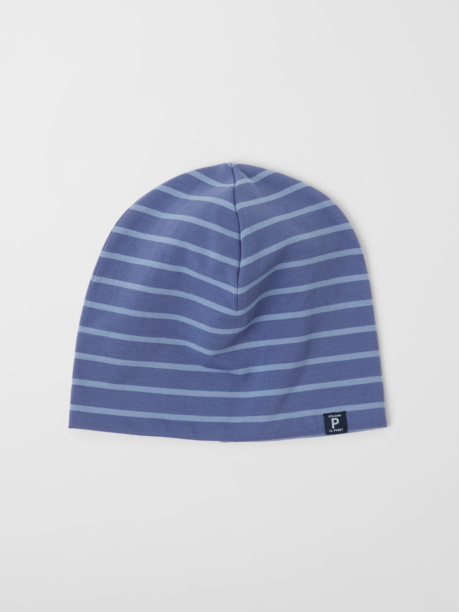 Fleece Lined Blue Kids Winter Hat from the Polarn O. Pyret outerwear collection. The best ethical kids outerwear.