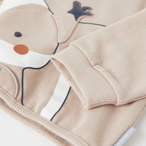Squirrel Applique Beige Baby Sweatshirt from the Polarn O. Pyret baby collection. Made using 100% GOTS Organic Cotton