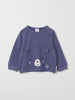 Bear Applique Blue Baby Sweatshirt from the Polarn O. Pyret baby collection. The best ethical baby clothes