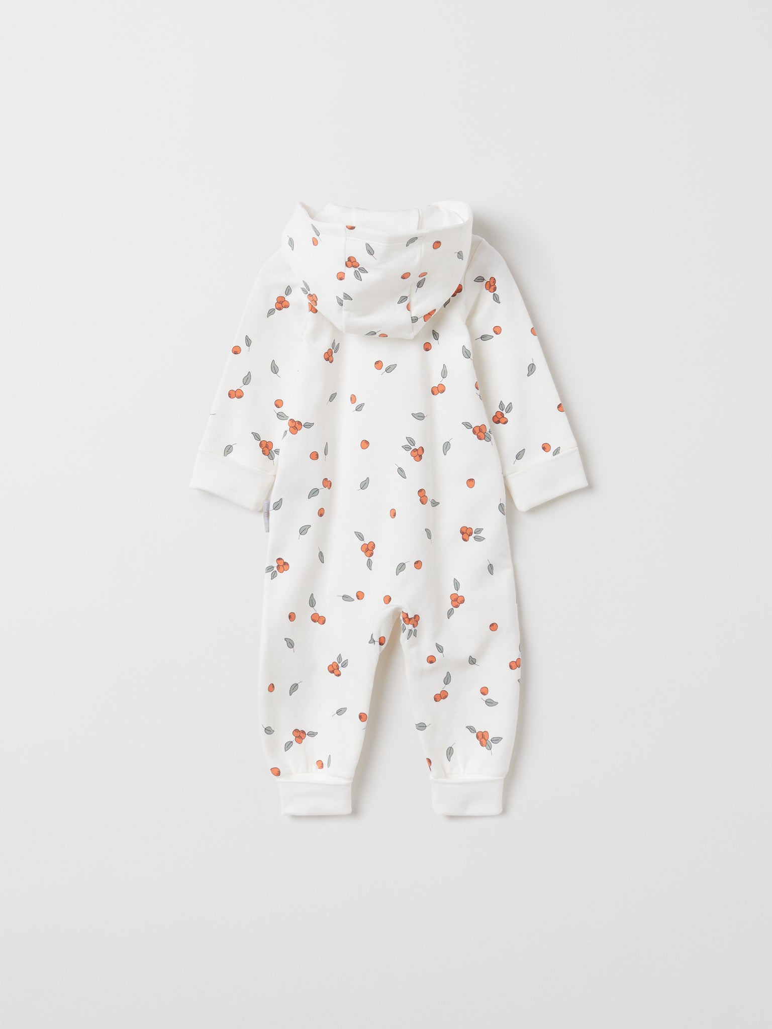 Berry Print Cotton Baby All-In-One from the Polarn O. Pyret baby collection. Clothes made using sustainably sourced materials.
