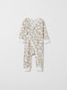 Sheep Print Organic Baby Romper from the Polarn O. Pyret baby collection. Clothes made using sustainably sourced materials.