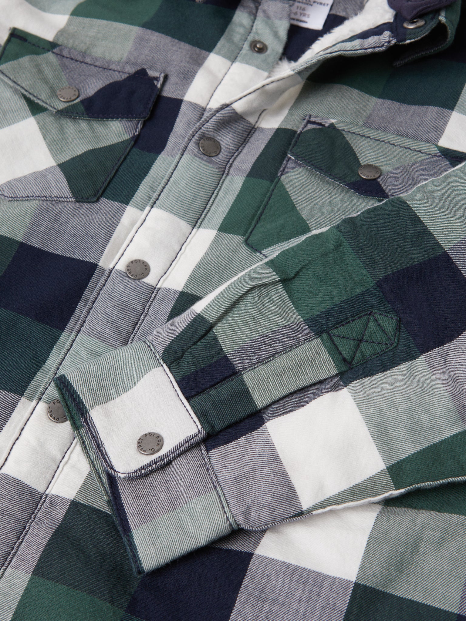 Navy Checked Kids Shirt from the Polarn O. Pyret kidswear collection. Clothes made using sustainably sourced materials.