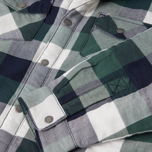 Navy Checked Kids Shirt from the Polarn O. Pyret kidswear collection. Clothes made using sustainably sourced materials.