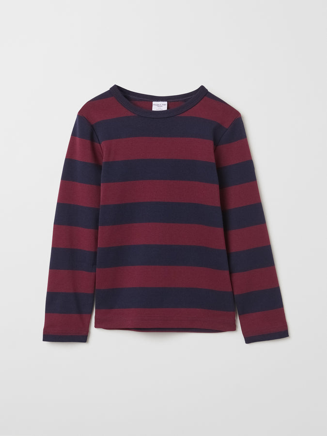 Organic Cotton Red Striped Kids Top from the Polarn O. Pyret kidswear collection. Made using 100% GOTS Organic Cotton