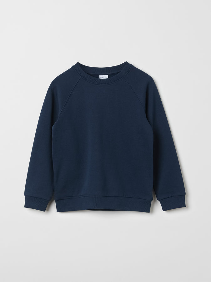 Organic Cotton Navy Kids Sweatshirt from the Polarn O. Pyret kidswear collection. The best ethical kids clothes