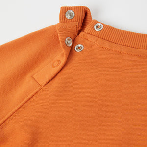 Organic Cotton Orange Kids Sweatshirt from the Polarn O. Pyret kidswear collection. Made using 100% GOTS Organic Cotton