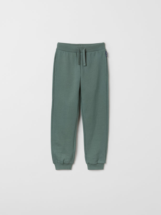 Organic Cotton Green Kids Joggers from the Polarn O. Pyret kidswear collection. Made using 100% GOTS Organic Cotton