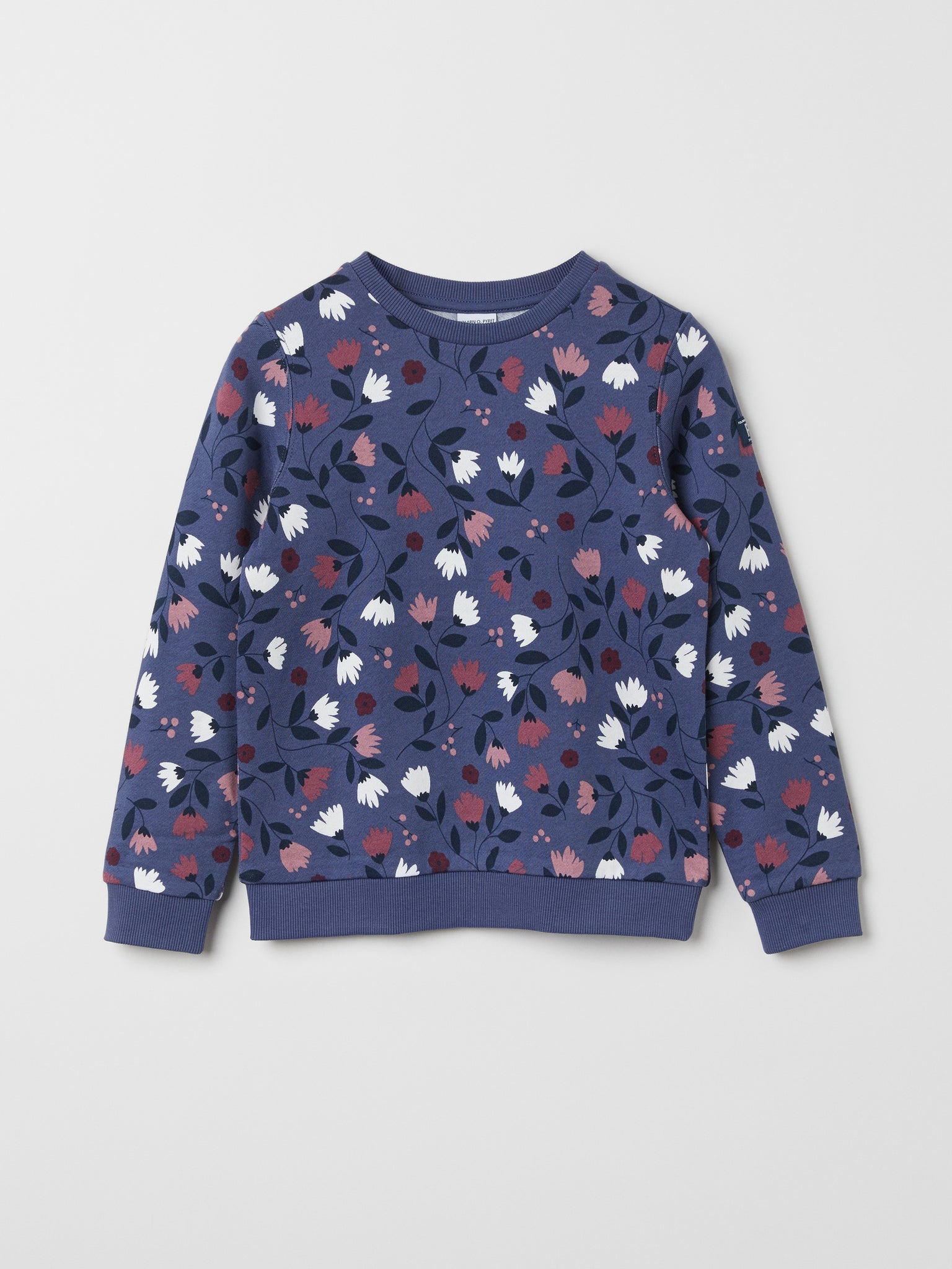 Organic Cotton Floral Kids Sweatshirt from the Polarn O. Pyret kidswear collection. The best ethical kids clothes