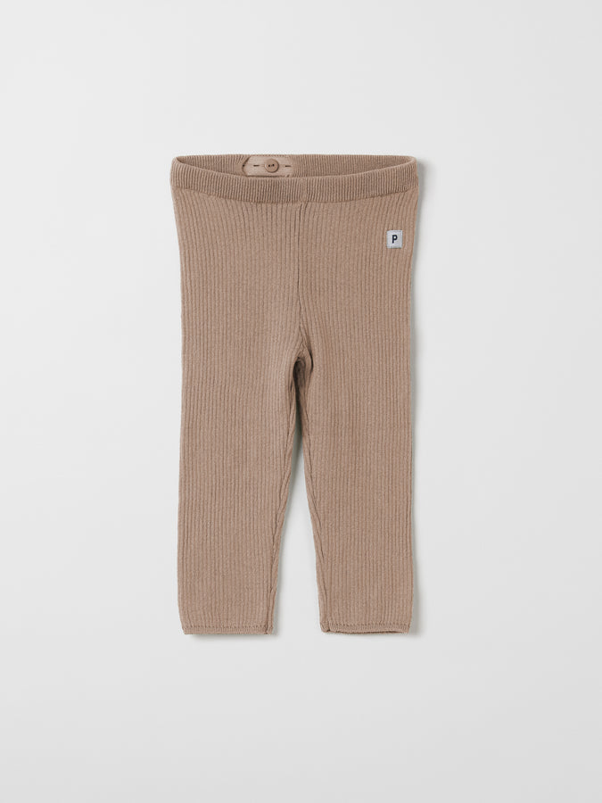 Organic Cotton Knitted Baby Leggings from the Polarn O. Pyret baby collection. Made using 100% GOTS Organic Cotton