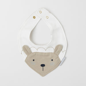 Sheep Print Organic Cotton Baby Bib from the Polarn O. Pyret baby collection. Made using 100% GOTS Organic Cotton