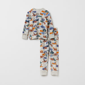 Cotton Animal Print Kids Pyjamas  from the Polarn O. Pyret kidswear collection. The best ethical kids clothes
