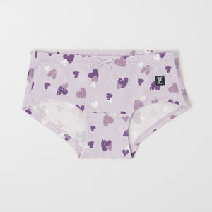 Organic Cotton Girls Hipster Briefs from the Polarn O. Pyret kidswear collection. Nordic kids clothes made from sustainable sources.