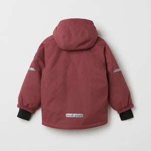 Red Kids Padded Waterproof Coat from the Polarn O. Pyret outerwear collection. The best ethical kids outerwear.