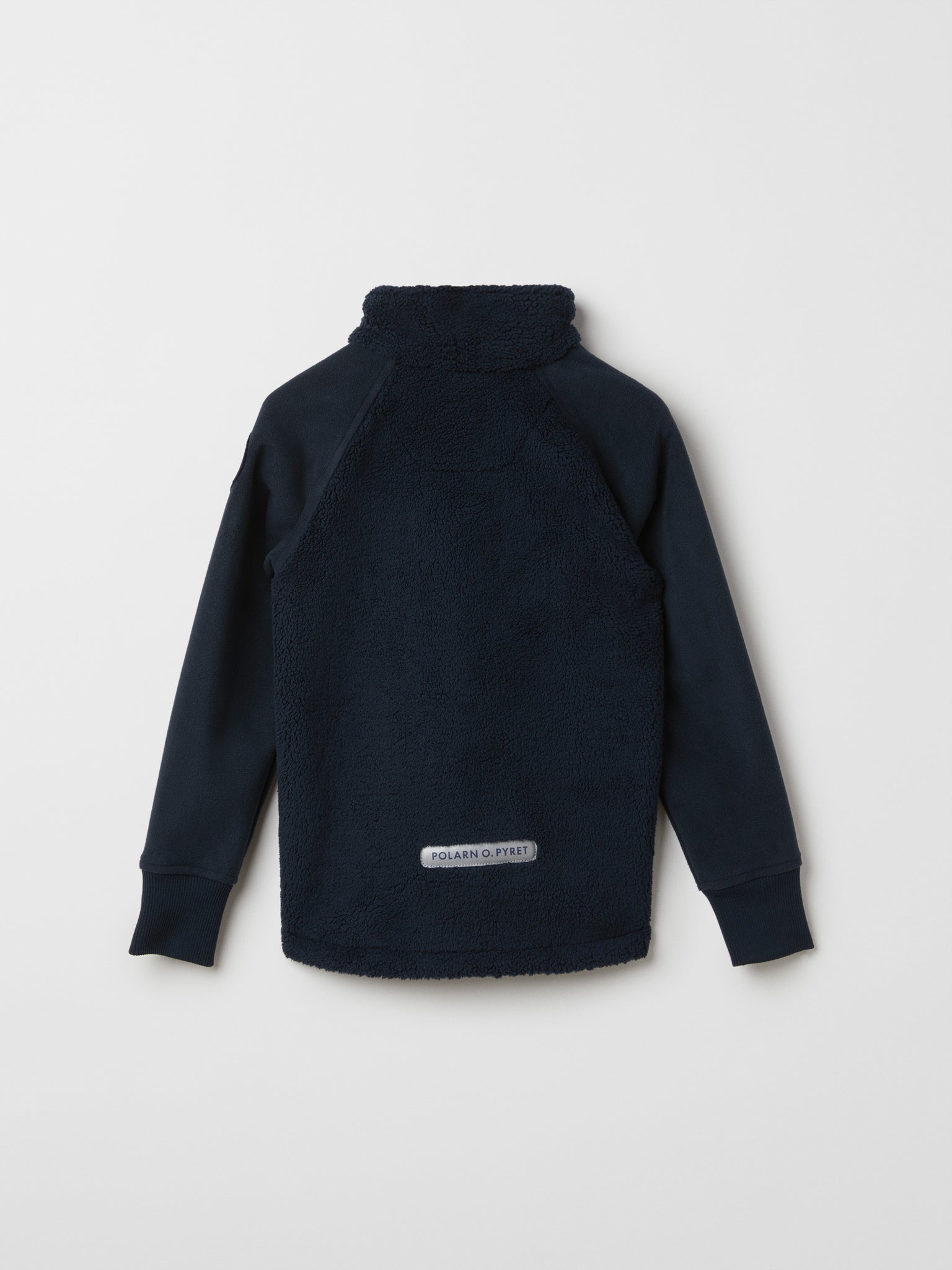 Navy Waterproof Kids Fleece Jacket from the Polarn O. Pyret outerwear collection. The best ethical kids outerwear.