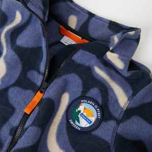 Navy Kids Fleece Jacket from the Polarn O. Pyret outerwear collection. Kids outerwear made from sustainably source materials