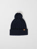 Wool Kids Navy Bobble Hat from the Polarn O. Pyret outerwear collection. Made using ethically sourced materials.